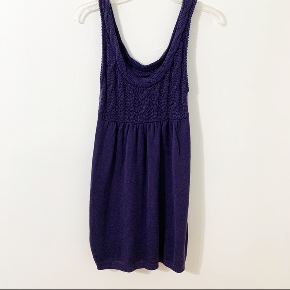 DIVIDED by H&M Sleeveless Knit Dress with Cable Knit Bodice Scoop Neck and Back - Picture 4 of 11